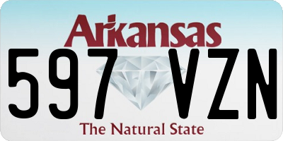 AR license plate 597VZN