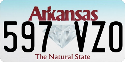 AR license plate 597VZO