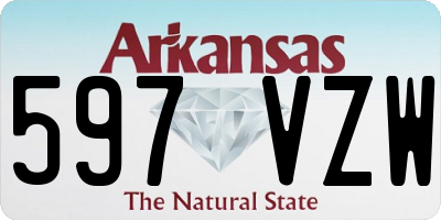 AR license plate 597VZW