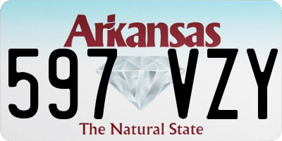 AR license plate 597VZY