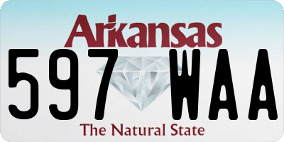 AR license plate 597WAA