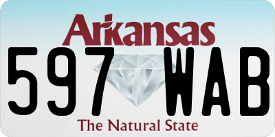 AR license plate 597WAB