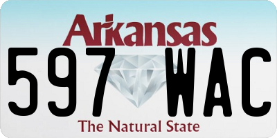 AR license plate 597WAC