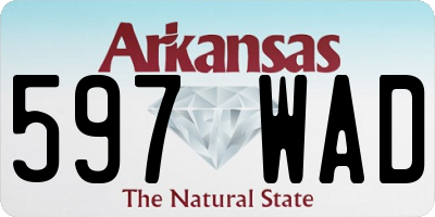 AR license plate 597WAD