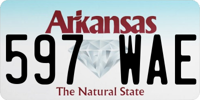 AR license plate 597WAE