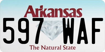 AR license plate 597WAF