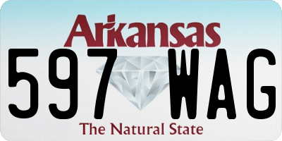 AR license plate 597WAG