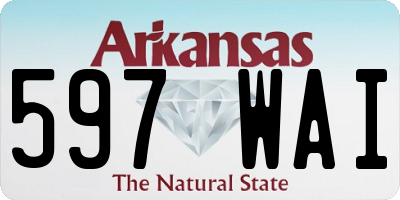 AR license plate 597WAI
