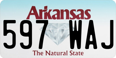 AR license plate 597WAJ