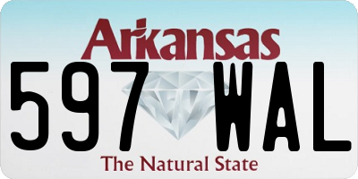 AR license plate 597WAL