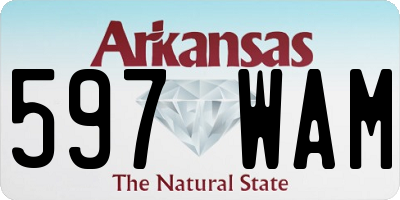 AR license plate 597WAM