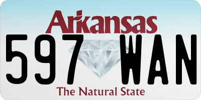 AR license plate 597WAN