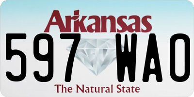 AR license plate 597WAO