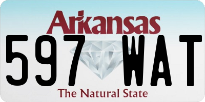 AR license plate 597WAT