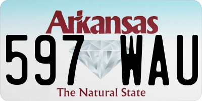 AR license plate 597WAU