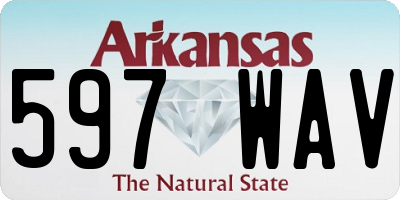 AR license plate 597WAV
