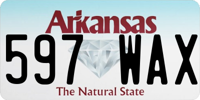 AR license plate 597WAX
