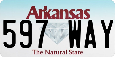 AR license plate 597WAY