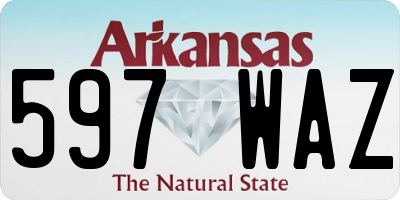 AR license plate 597WAZ