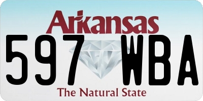AR license plate 597WBA