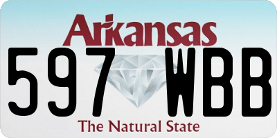 AR license plate 597WBB