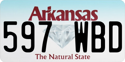 AR license plate 597WBD