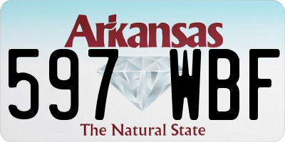 AR license plate 597WBF