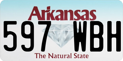 AR license plate 597WBH