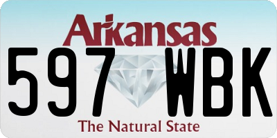 AR license plate 597WBK