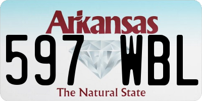 AR license plate 597WBL