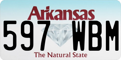 AR license plate 597WBM
