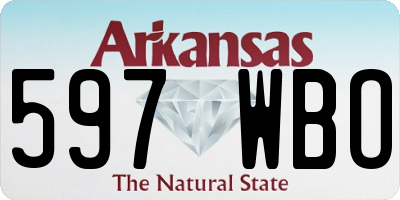 AR license plate 597WBO
