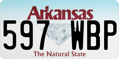 AR license plate 597WBP