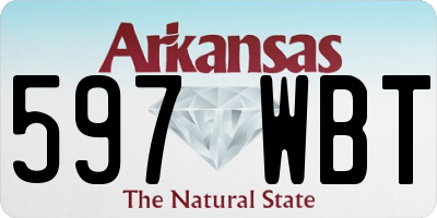 AR license plate 597WBT