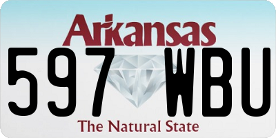 AR license plate 597WBU