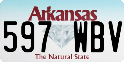 AR license plate 597WBV