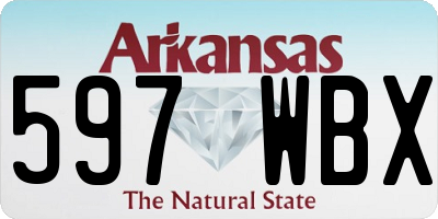 AR license plate 597WBX