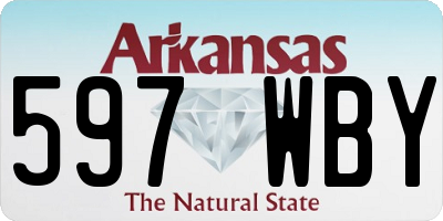AR license plate 597WBY