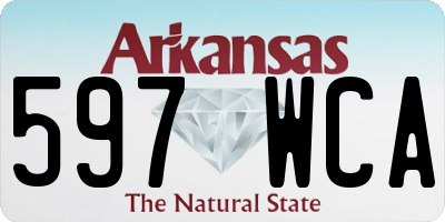 AR license plate 597WCA