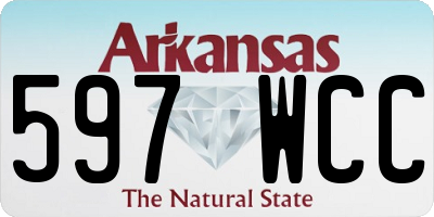 AR license plate 597WCC