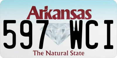 AR license plate 597WCI