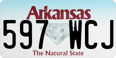 AR license plate 597WCJ