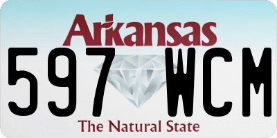 AR license plate 597WCM