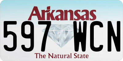 AR license plate 597WCN