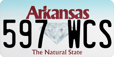 AR license plate 597WCS