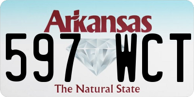 AR license plate 597WCT
