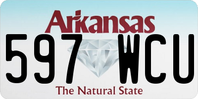 AR license plate 597WCU