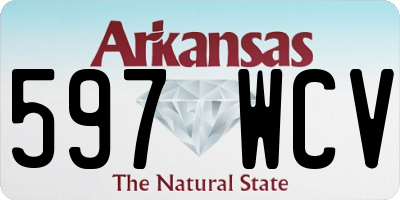 AR license plate 597WCV