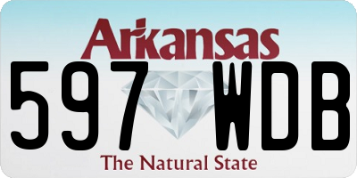AR license plate 597WDB