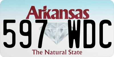 AR license plate 597WDC